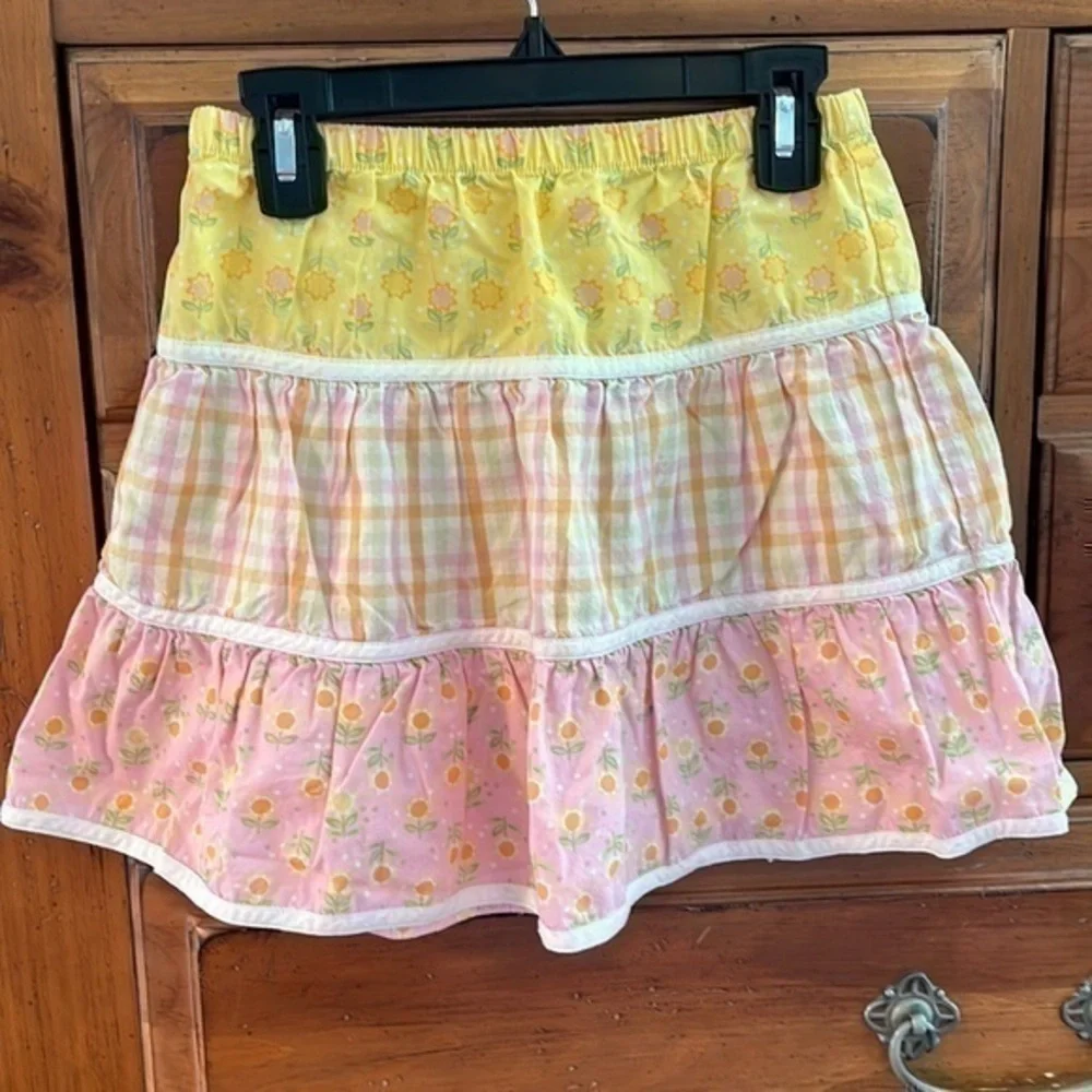 Gymboree Girls yellow and pink skirt size 10 preloved